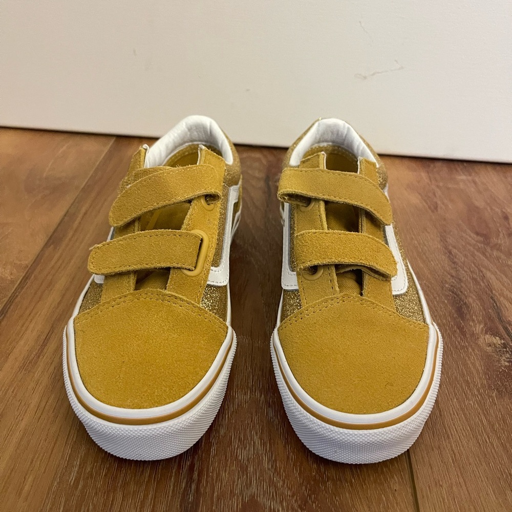 Kids Vans Mustard Suede & Gold Old Skool Sneakers